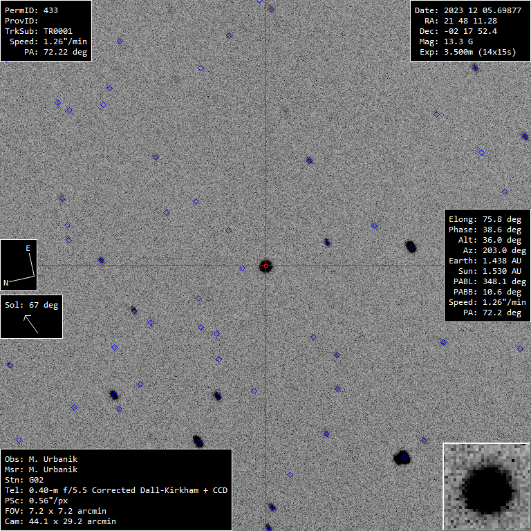 Astrometria nového objektu SaMar42 - 2023 YY.