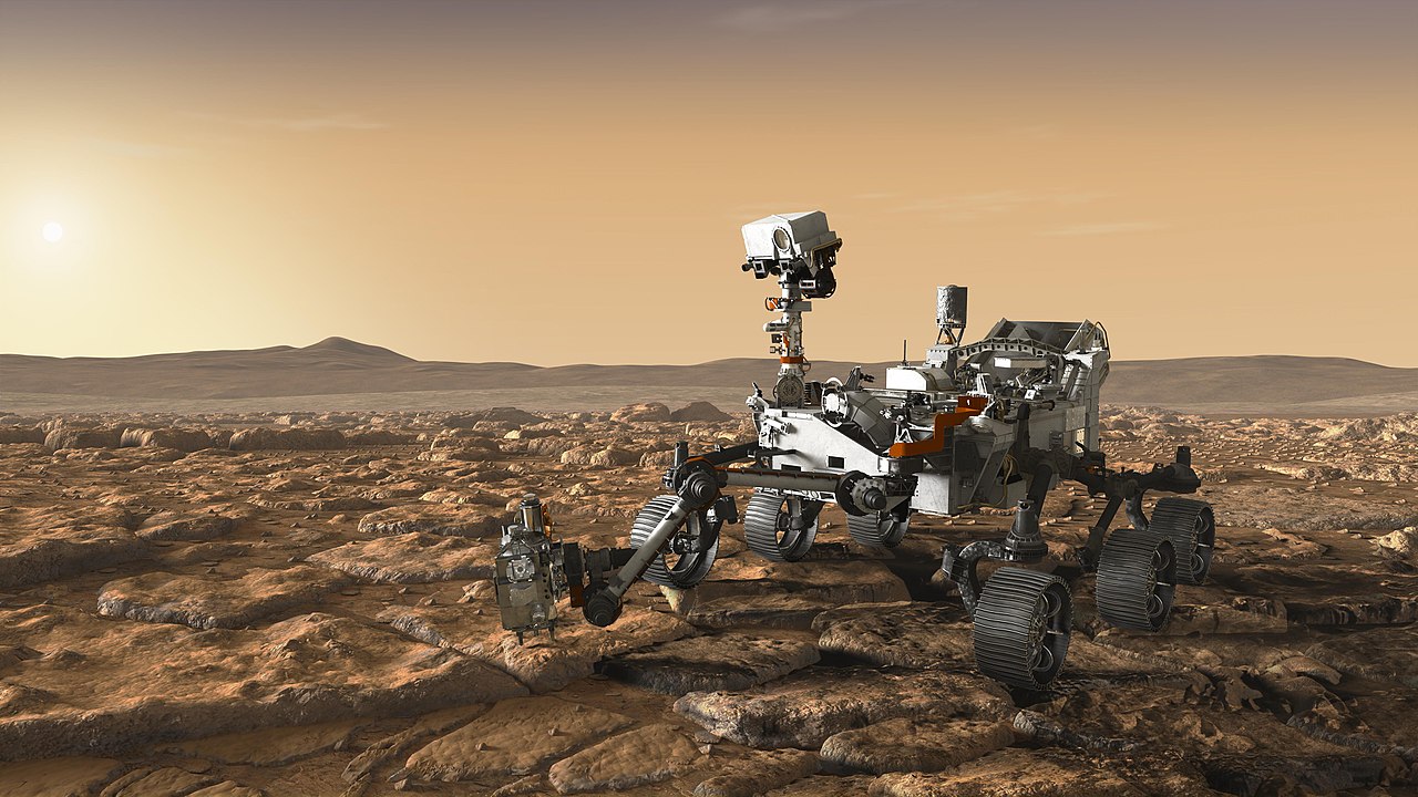 Umelcova predstava - Percy na Marse. Zdroj: NASA